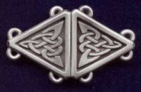 Celtic Triangular Cloak Clasp Small Version